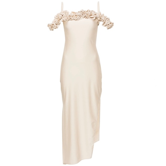 Coperni Macademia Ruffle Off-The-Shoulders Evening GOWN / Dress Sz M NWT - Picture 2 of 10